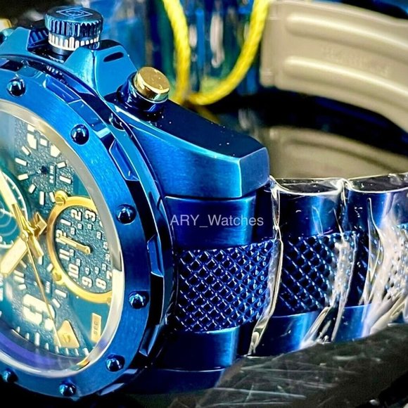 NEW Invicta Coalition Forces 42MM Blue Dial Quartz Blue Bracelet Watch - Picture 8 of 10
